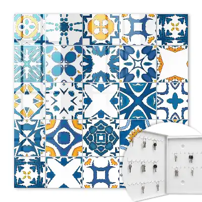Key box for home Geometric patterns with yellow contrast