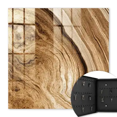 Decorative key box Waves of wood, elegance of peace