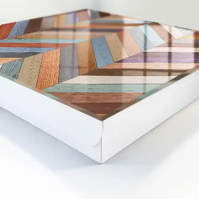 Decorative key box Herringbone style in earthy tones