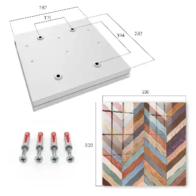 Decorative key box Herringbone style in earthy tones