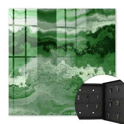 Wall mounted key cabinet A green structure full of harmony