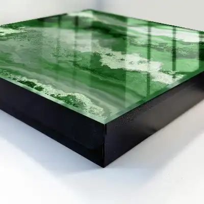 Wall mounted key cabinet A green structure full of harmony