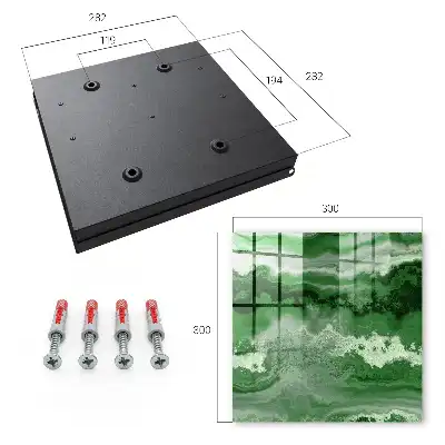 Wall mounted key cabinet A green structure full of harmony