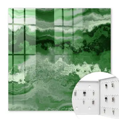 Wall mounted key cabinet A green structure full of harmony