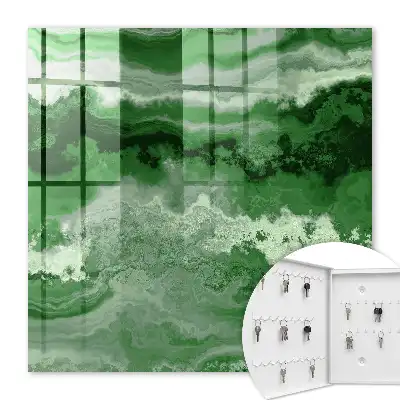 Wall mounted key cabinet A green structure full of harmony