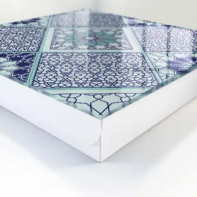 Key cabinet Geometric pattern in shades of blue