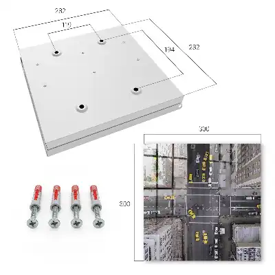 Wall mounted key box City streets full of taxis