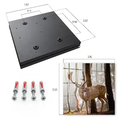 Wall mounted key box Deer in the forest at sunset