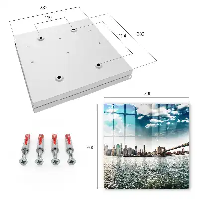 Key box for home City panorama in dynamic water