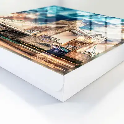 Decorative key box An urban landscape full of clouds