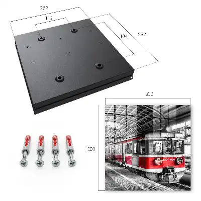Wall mounted key cabinet Railway symmetry of stylish architecture