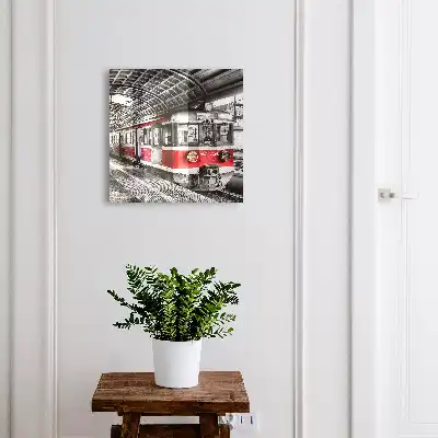 Wall mounted key cabinet Railway symmetry of stylish architecture