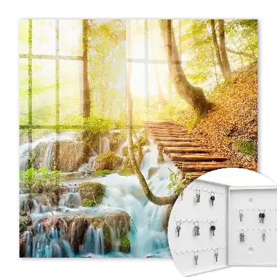 Wall mounted key box A forest corner in the green forest