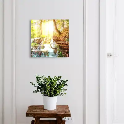 Wall mounted key box A forest corner in the green forest