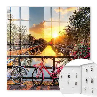 Wall mounted key cabinet Urban sunset