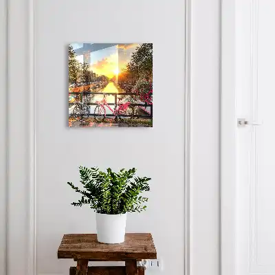 Wall mounted key cabinet Urban sunset