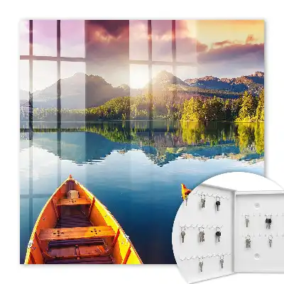 Decorative key box Mountain peace at sunset