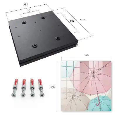 Wall mounted key cabinet Pastel umbrellas that inspire lightness