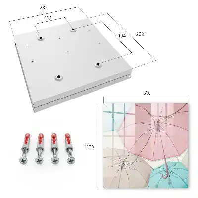 Wall mounted key cabinet Pastel umbrellas that inspire lightness