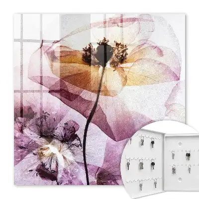 Key cabinet Floral elegance in pastel shades