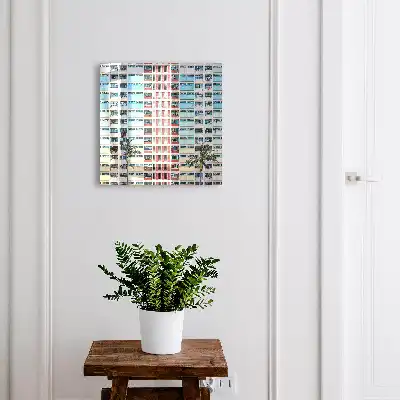 Wall mounted key box Colorful architecture, modern elegance
