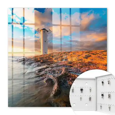 Decorative key box Sunset Lighthouse