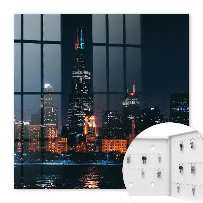 Decorative key box A night city full of lights
