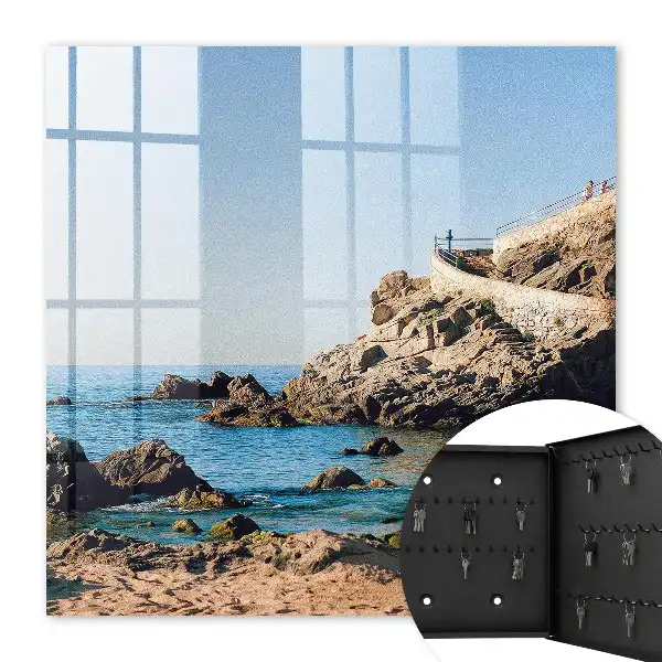 Key box for home Coastal scenery blue sea