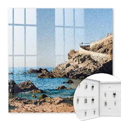 Key box for home Coastal scenery blue sea