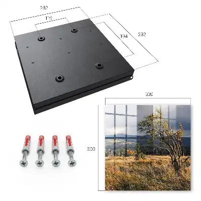 Wall mounted key box Autumn landscape with trees and sky