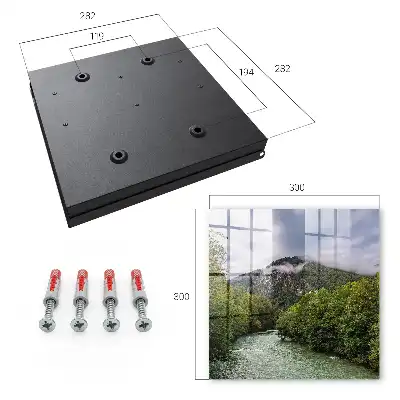 Decorative key box Mountain landscape with a river and forest