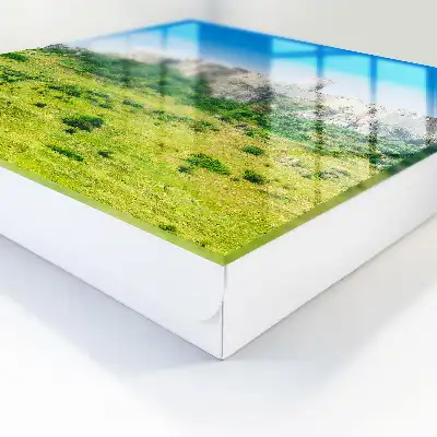 Wall mounted key cabinet Stone castle with blue sky