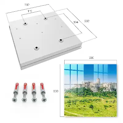 Wall mounted key cabinet Stone castle with blue sky