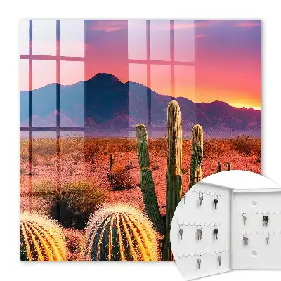 Key cabinet Desert West with Cacti