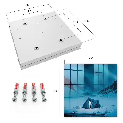 Key box for home Blue night with a lit tent