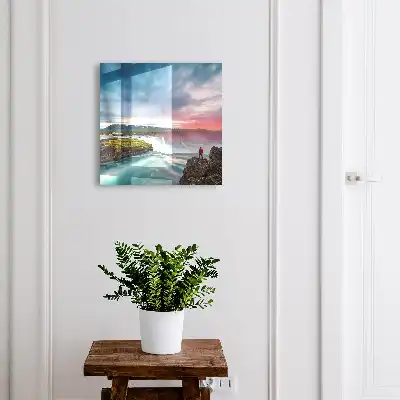 Wall mounted key cabinet The power of nature rock cliffs