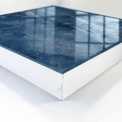 Key cabinet Blue marble with subtle lines