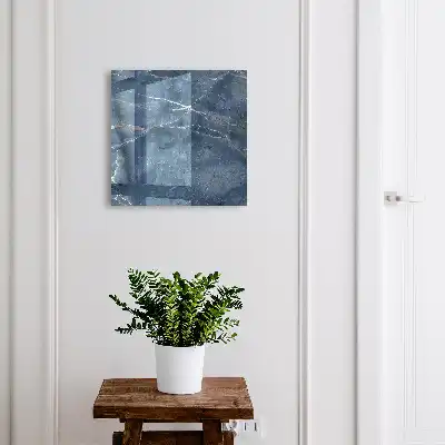 Key cabinet Blue marble with subtle lines