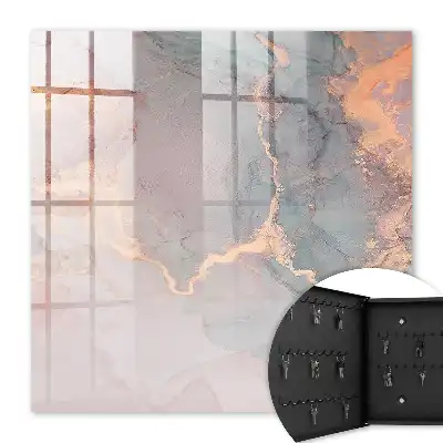 Wall mounted key box The subtle elegance of pink and green