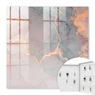 Wall mounted key box The subtle elegance of pink and green
