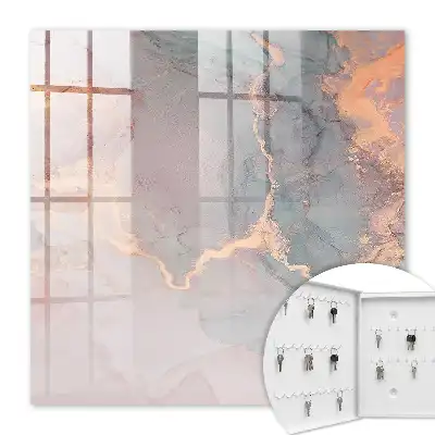 Wall mounted key box The subtle elegance of pink and green