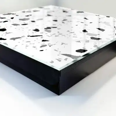 Wall mounted key box Monochrome terrazzo style