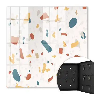 Decorative key box Abstract composition with dynamic shapes