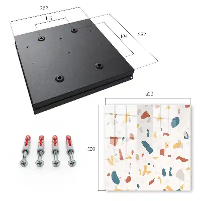 Decorative key box Abstract composition with dynamic shapes