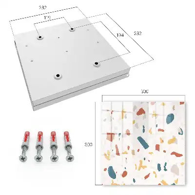 Decorative key box Abstract composition with dynamic shapes