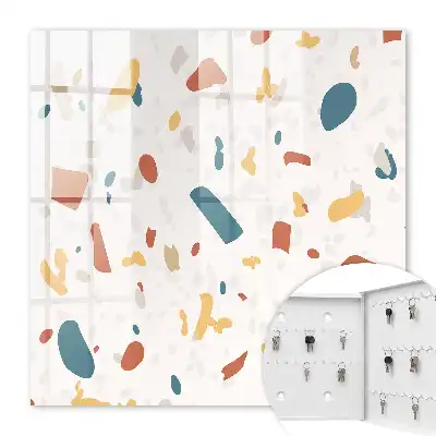 Decorative key box Abstract composition with dynamic shapes
