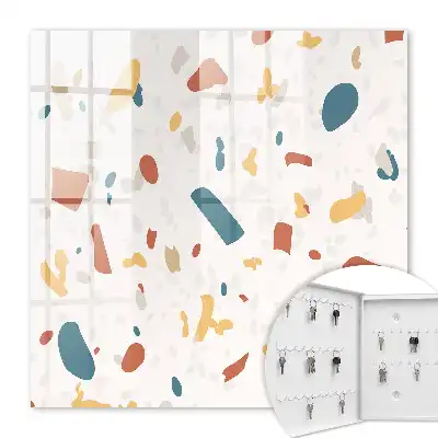 Decorative key box Abstract composition with dynamic shapes