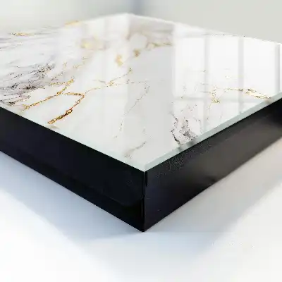 Wall mounted key box Marble elegance with veining patterns