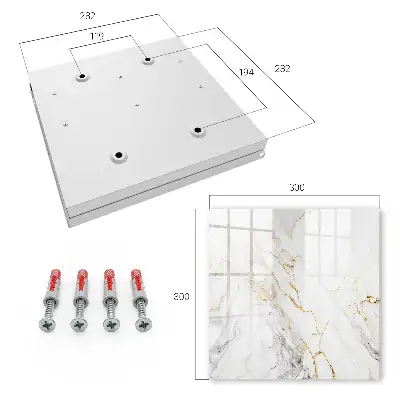 Wall mounted key box Marble elegance with veining patterns