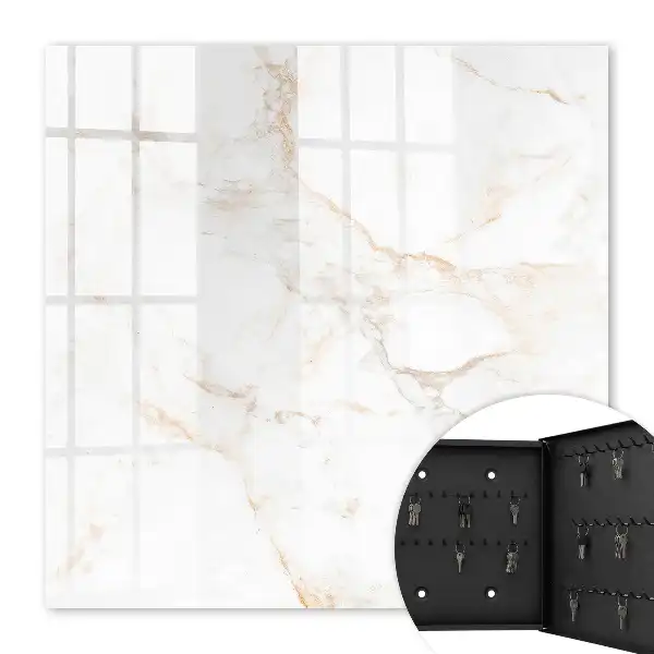 Key cabinet The elegance of brown marble with lines